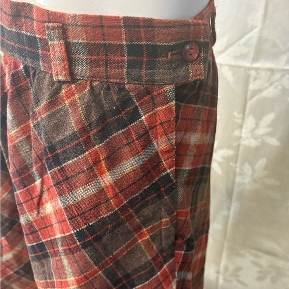 Vintage Alfred Paquette Red and Black Asymmetrical A-Line Midi Skirt - Picture 3 of 7